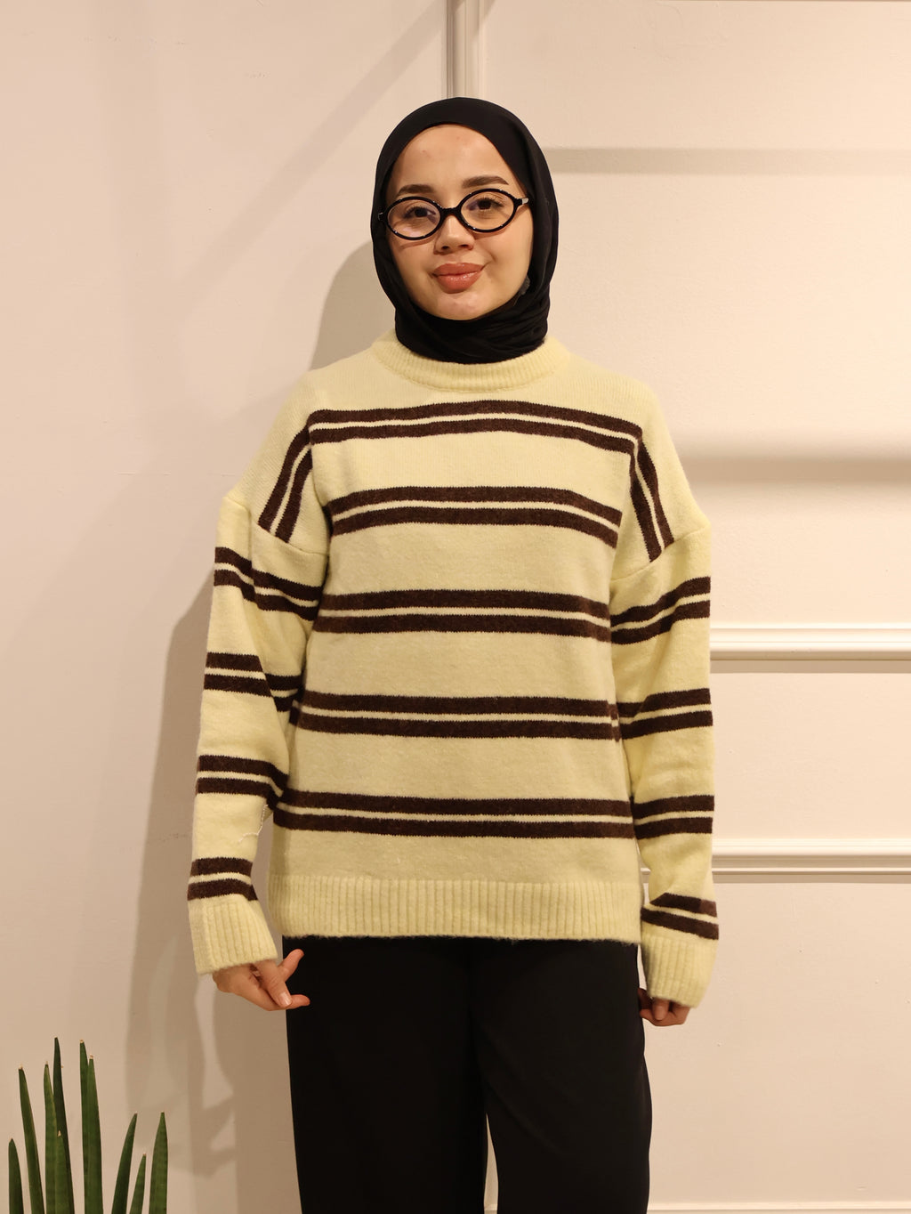 Çizgili Triko Kazak