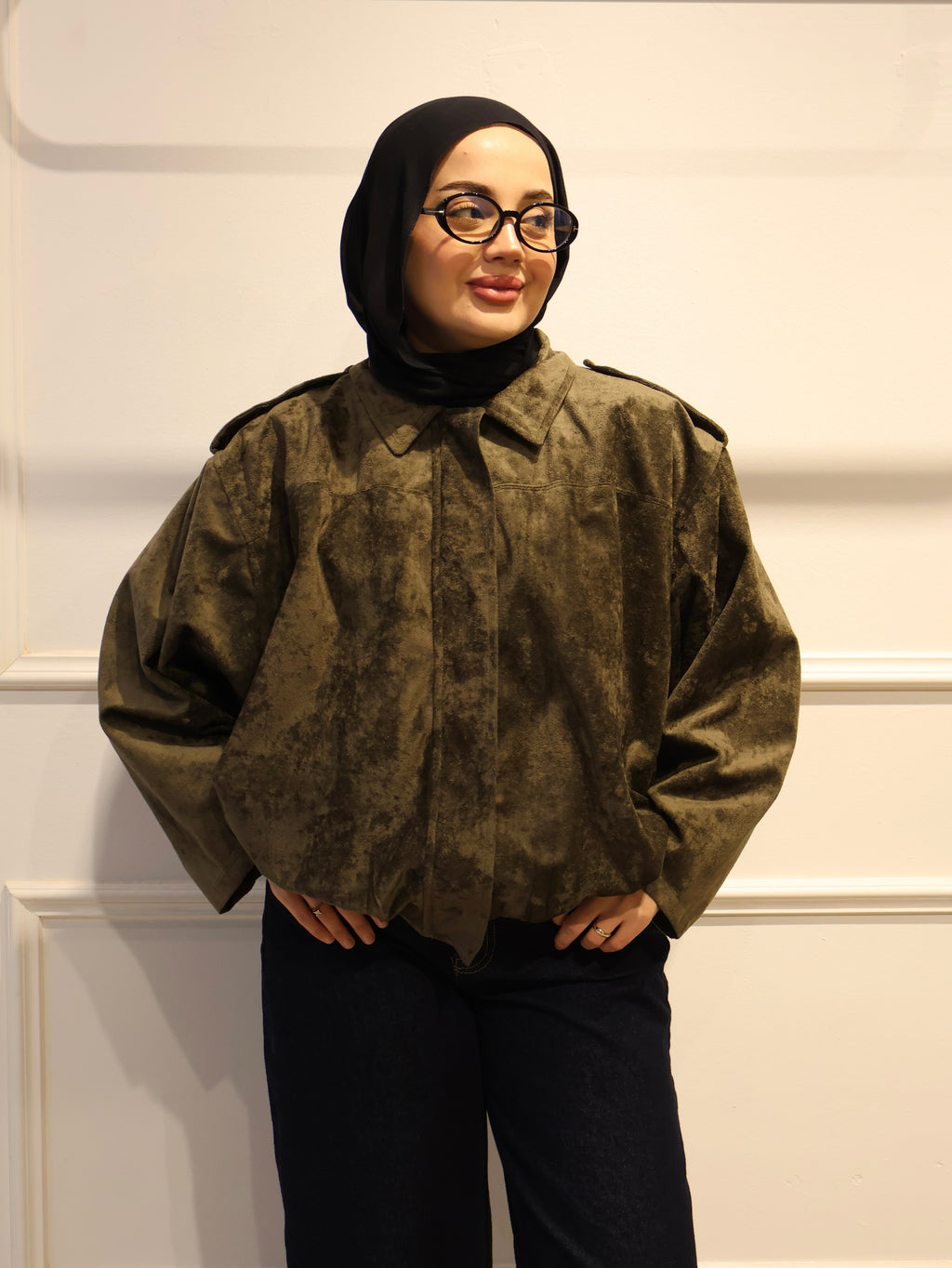 Kadife Süet Bomber Ceket