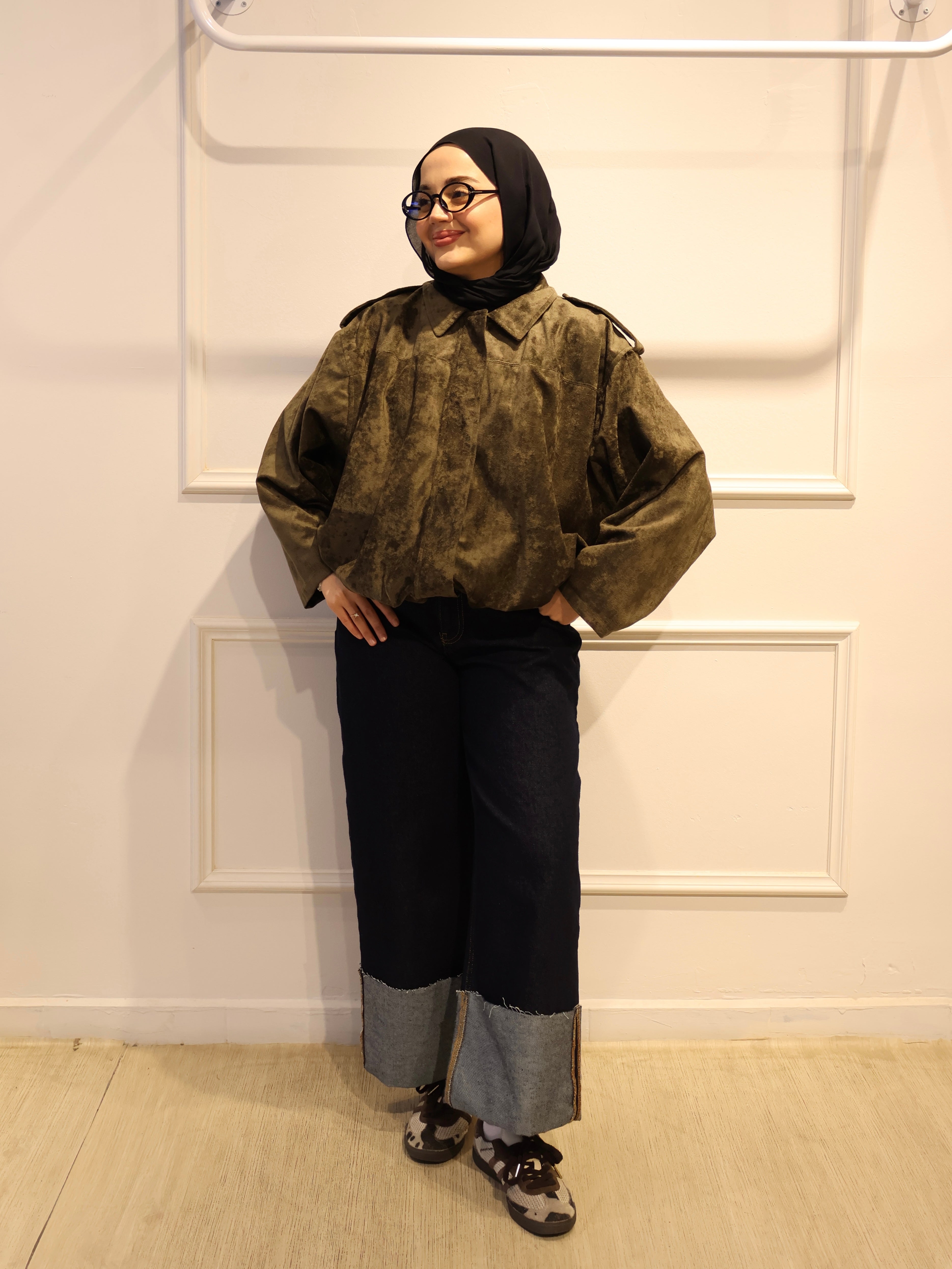 Kadife Süet Bomber Ceket