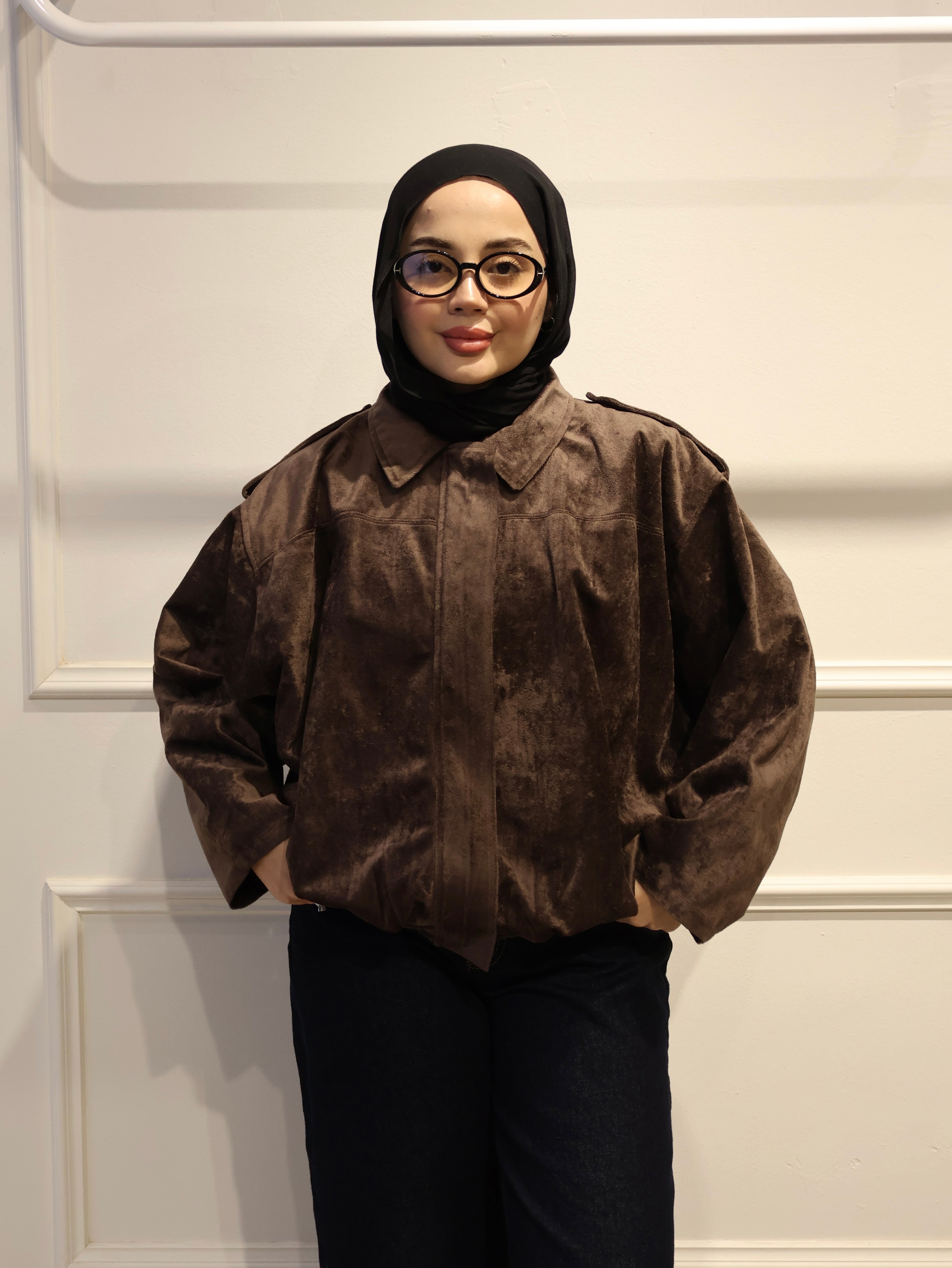 Kadife Süet Bomber Ceket