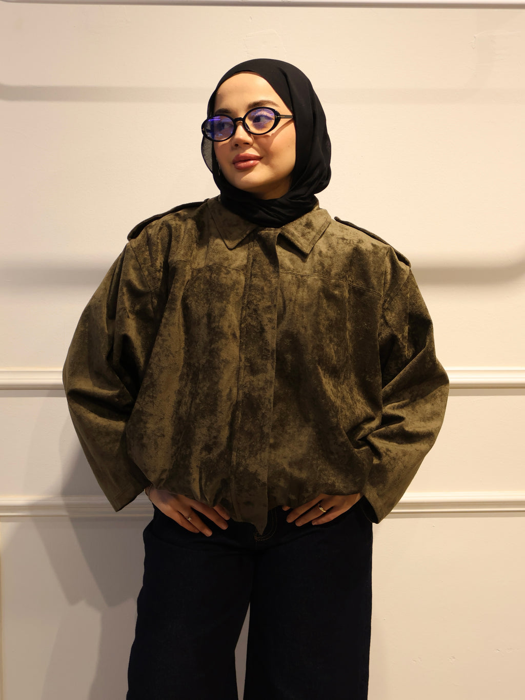 Kadife Süet Bomber Ceket