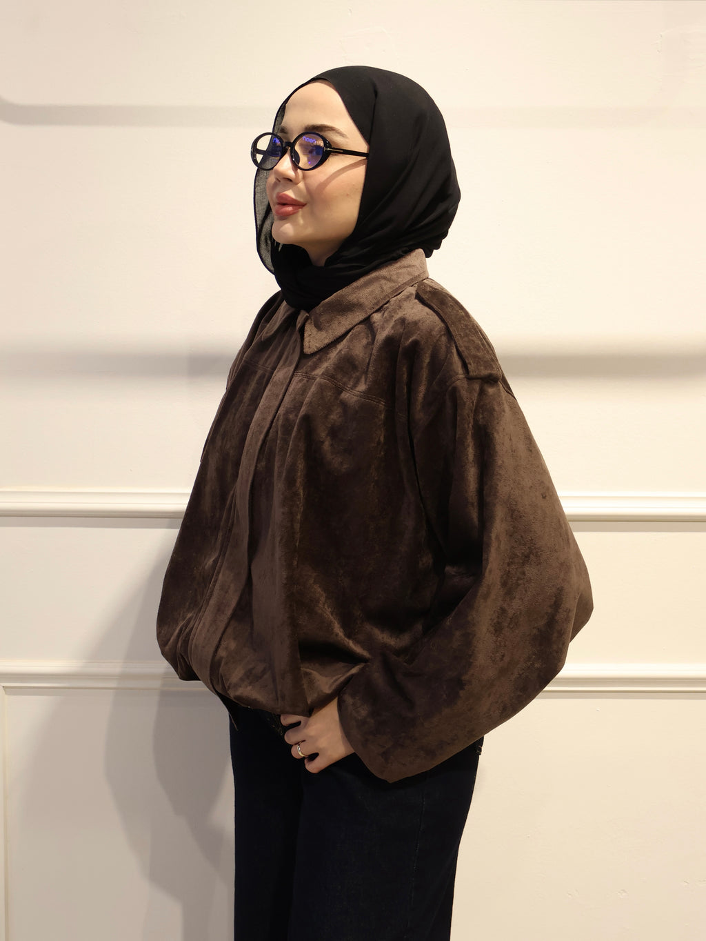 Kadife Süet Bomber Ceket