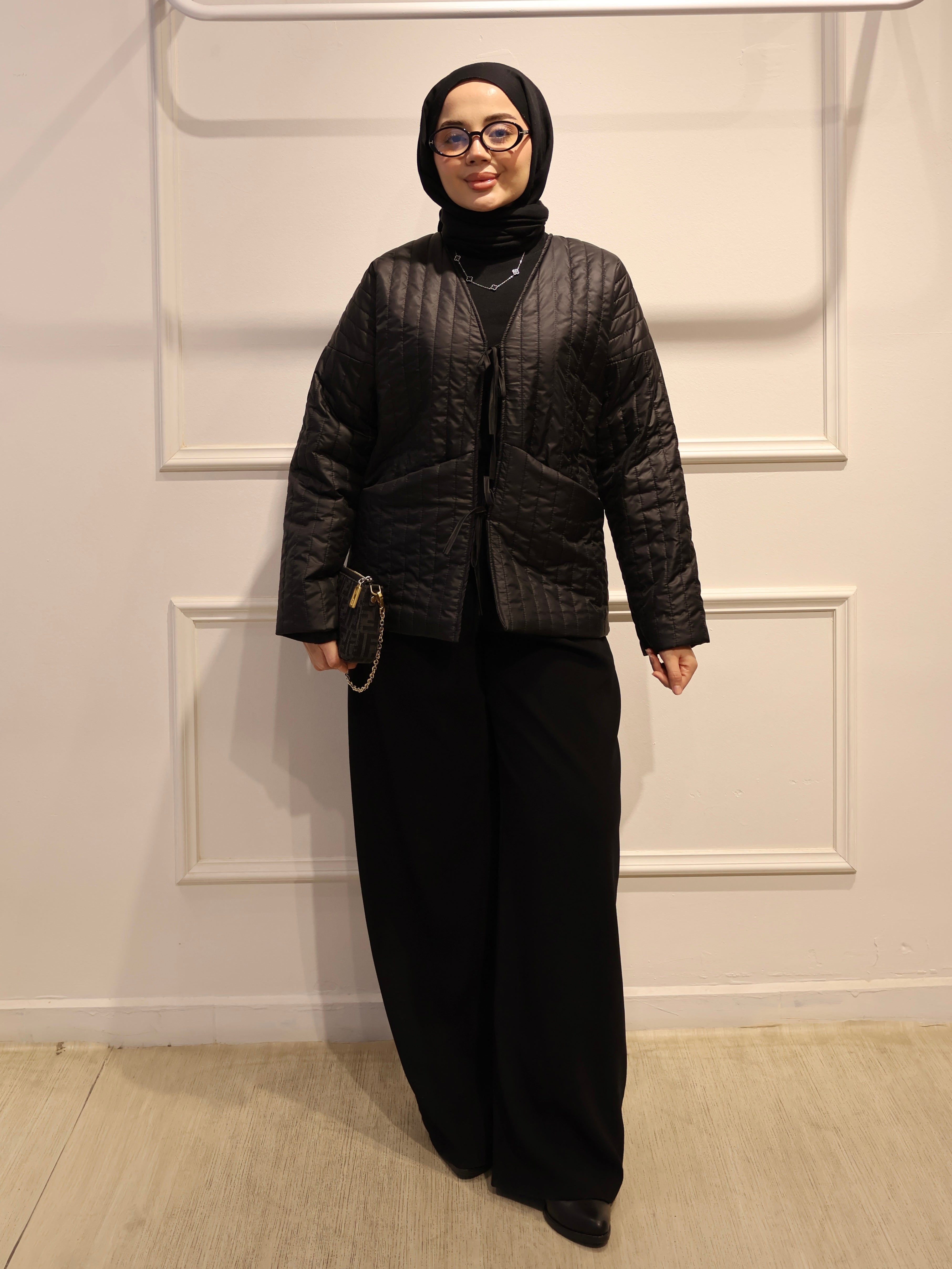 Kapitone Bağlamalı Mont