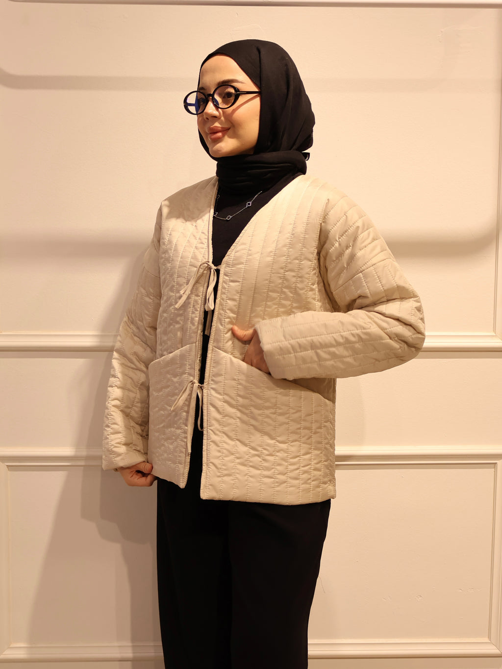 Kapitone Bağlamalı Mont