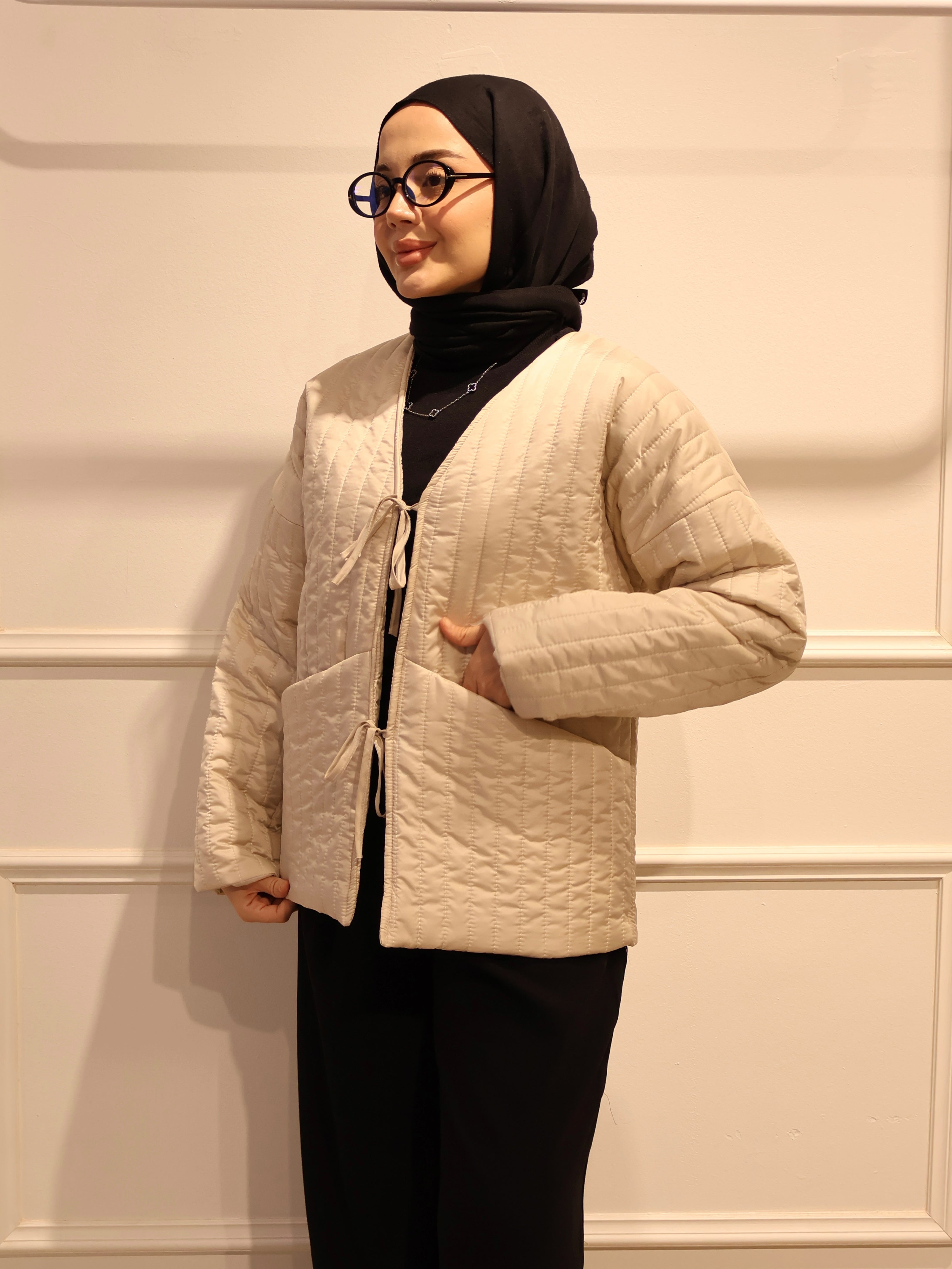 Kapitone Bağlamalı Mont