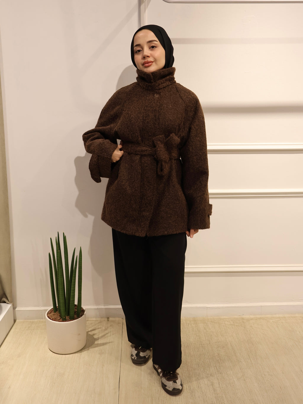 Dik Yaka Kısa Kaban