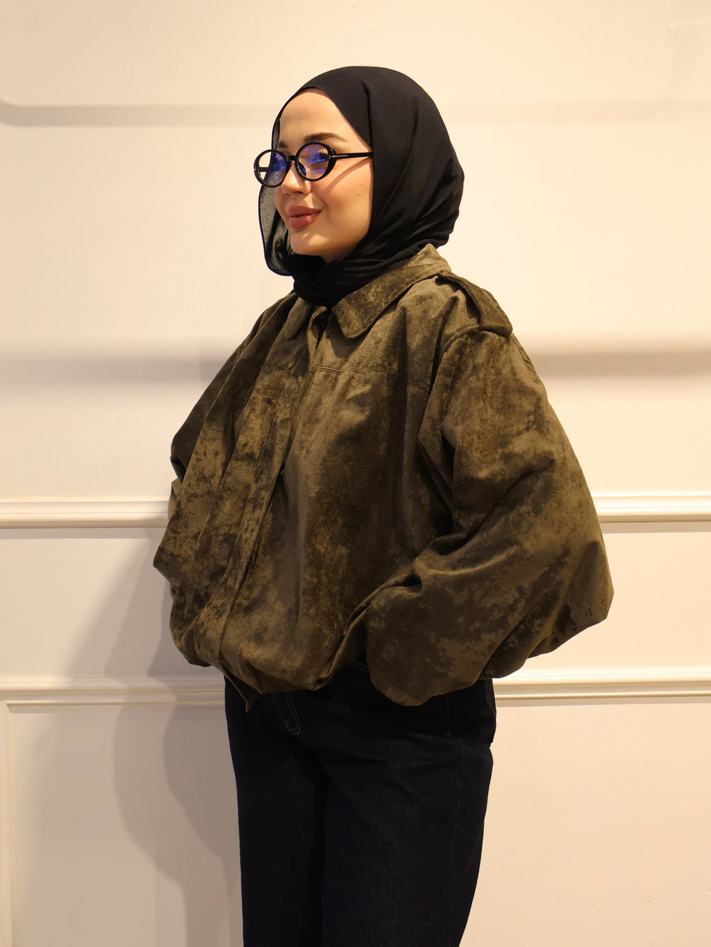 Kadife Süet Bomber Ceket