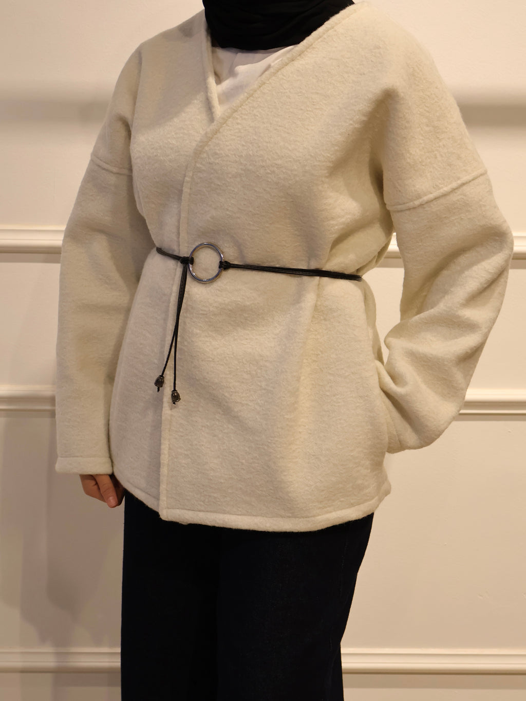 Kemerli Kısa Kaşe Ceket