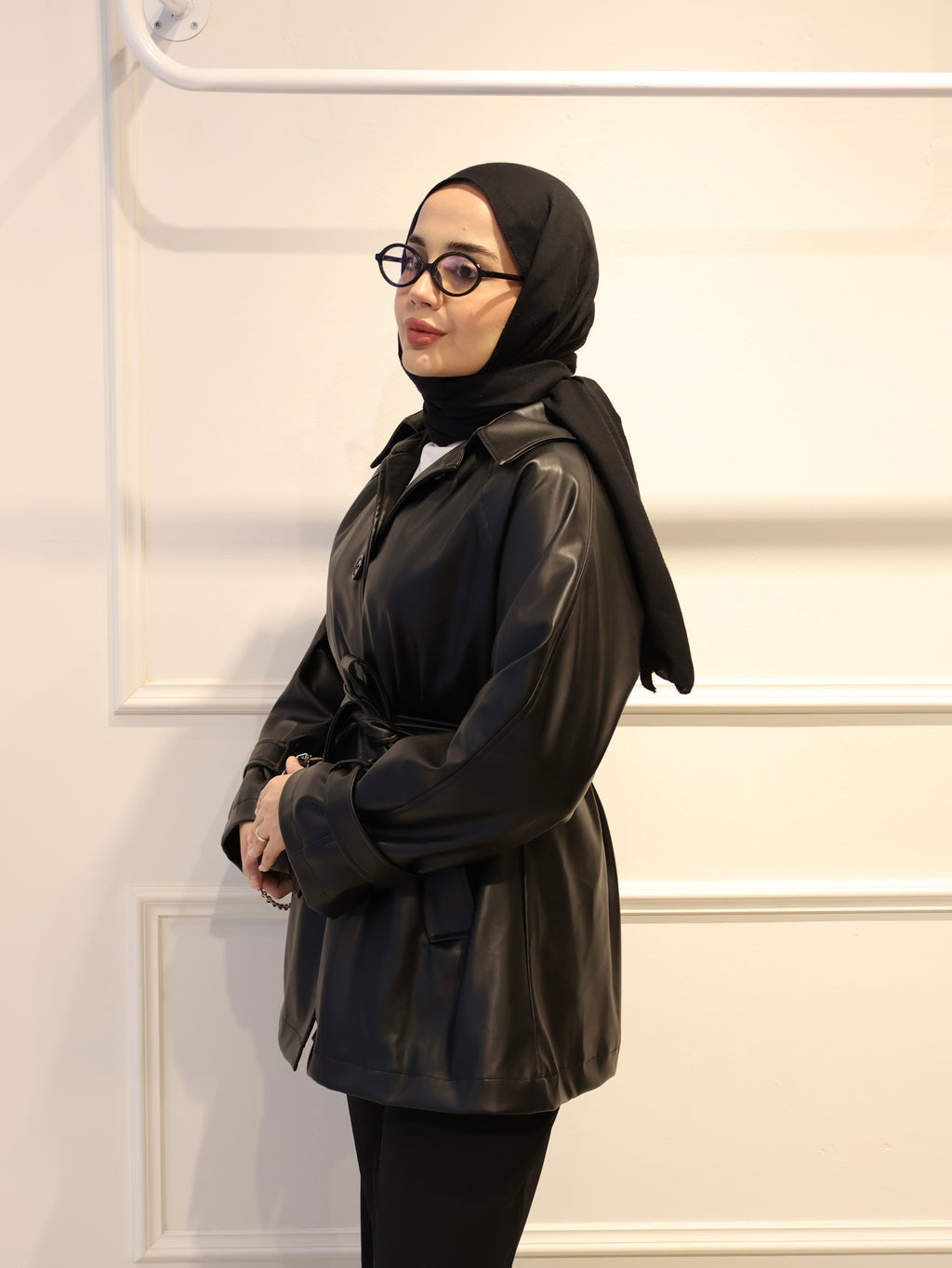 Deri Kısa Trençkot