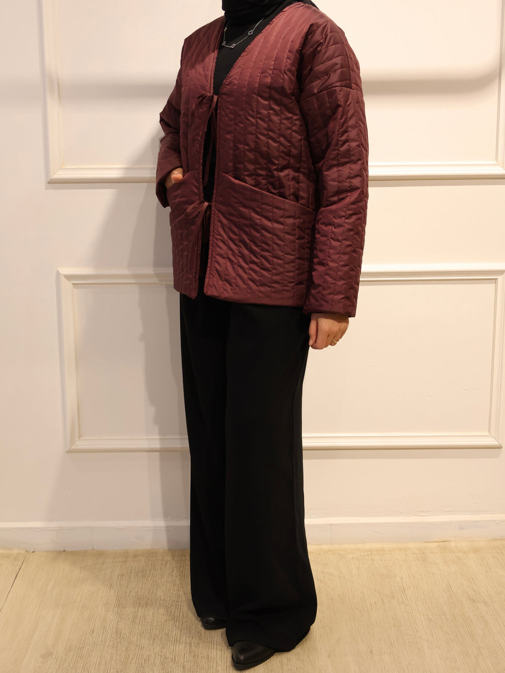 Kapitone Bağlamalı Mont