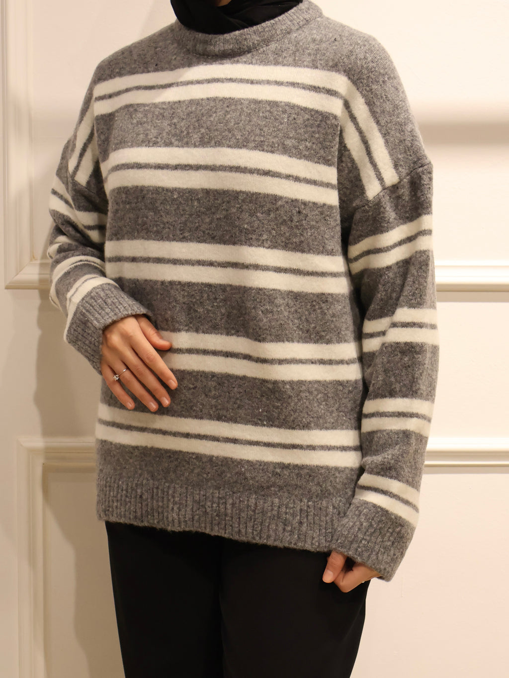 Çizgili Triko Kazak