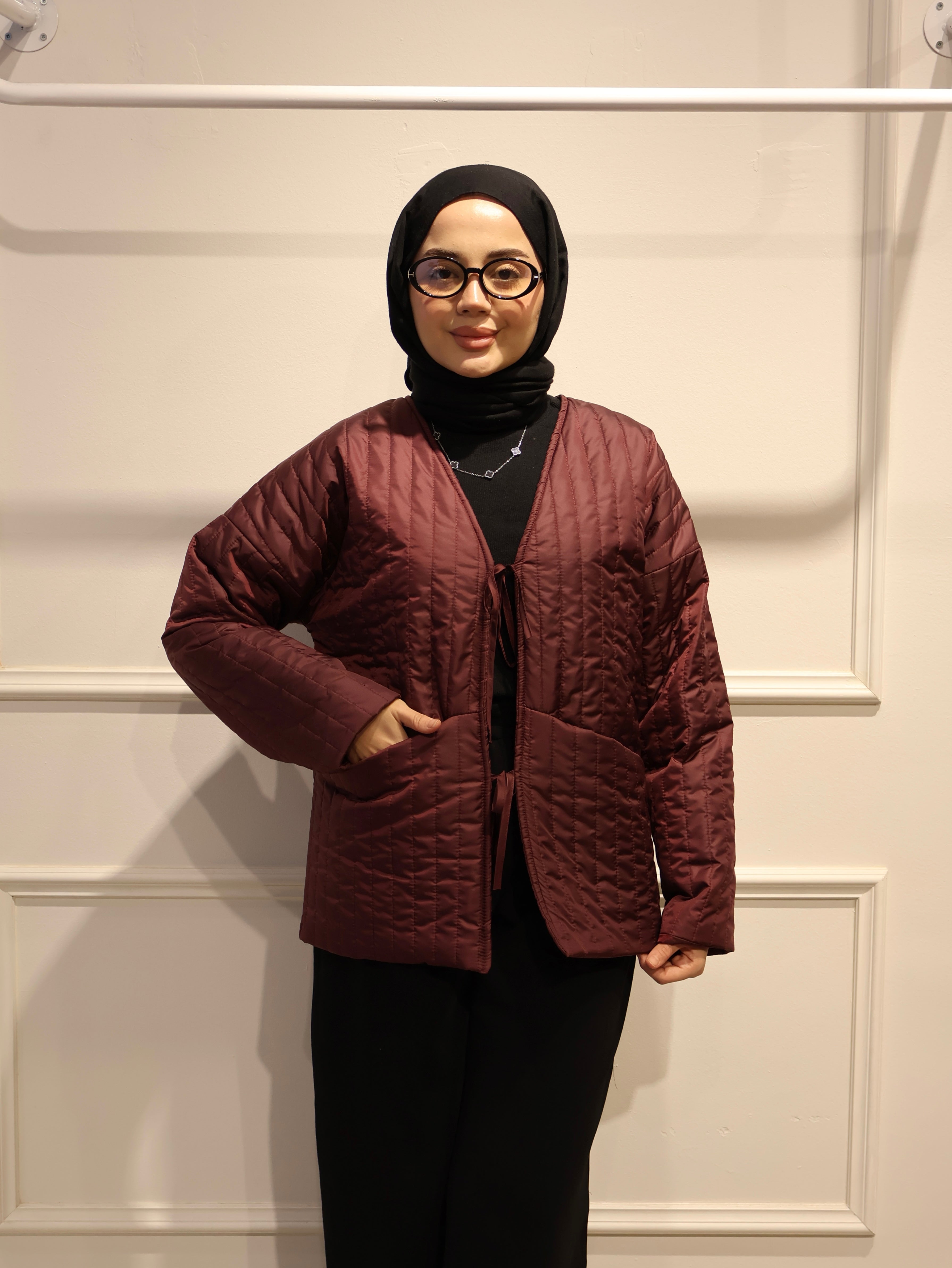 Kapitone Bağlamalı Mont