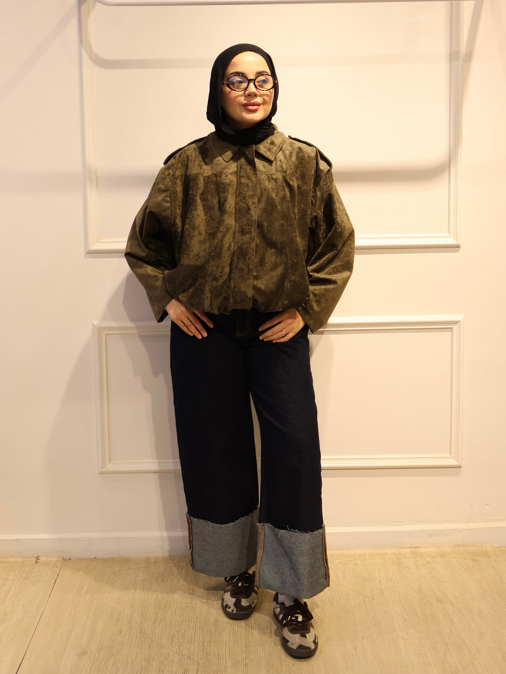 Kadife Süet Bomber Ceket