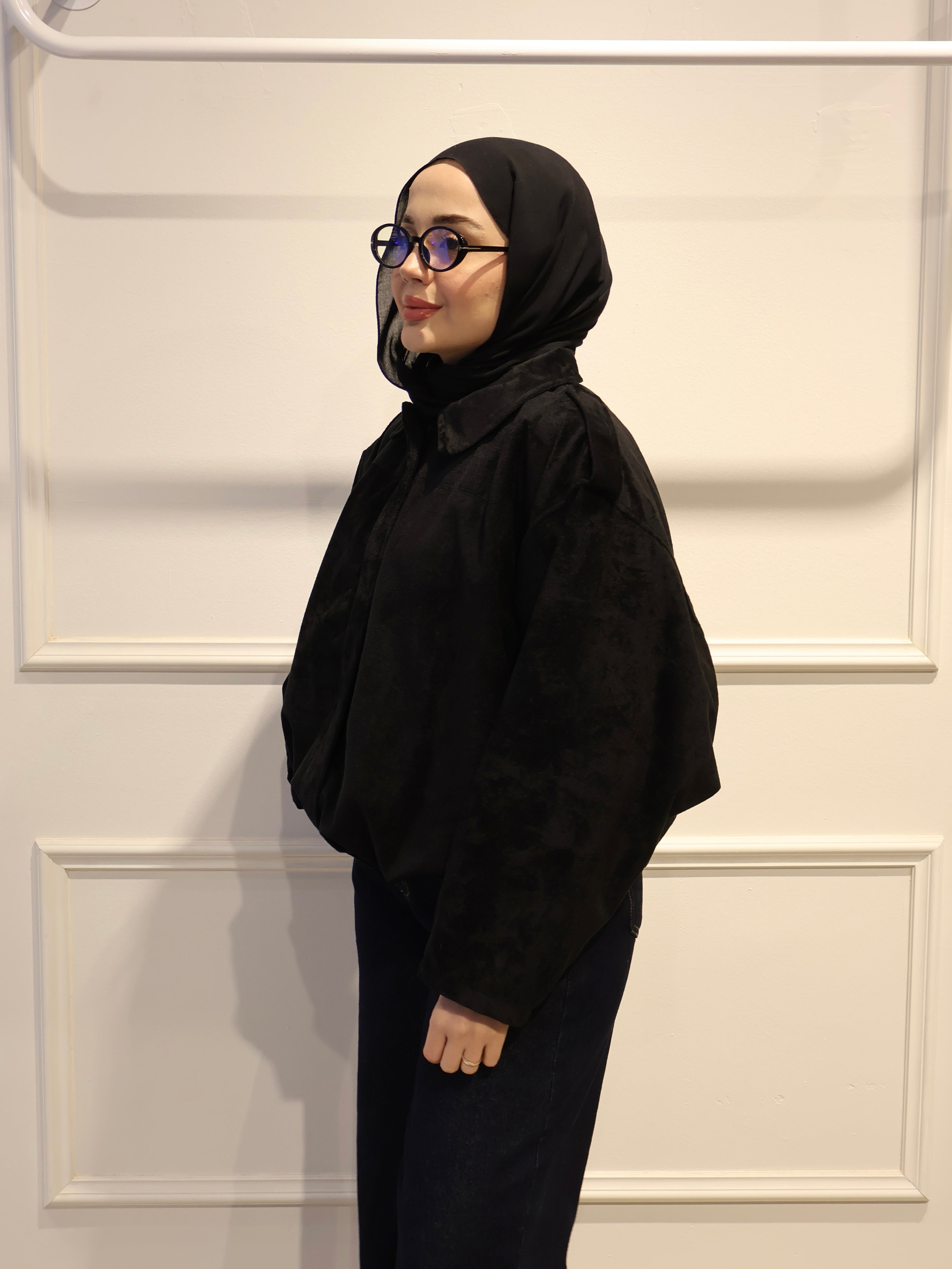 Kadife Süet Bomber Ceket