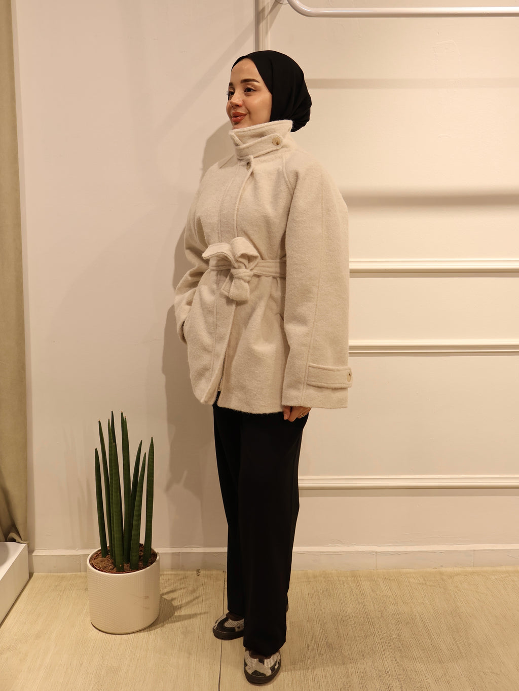 Dik Yaka Kısa Kaban