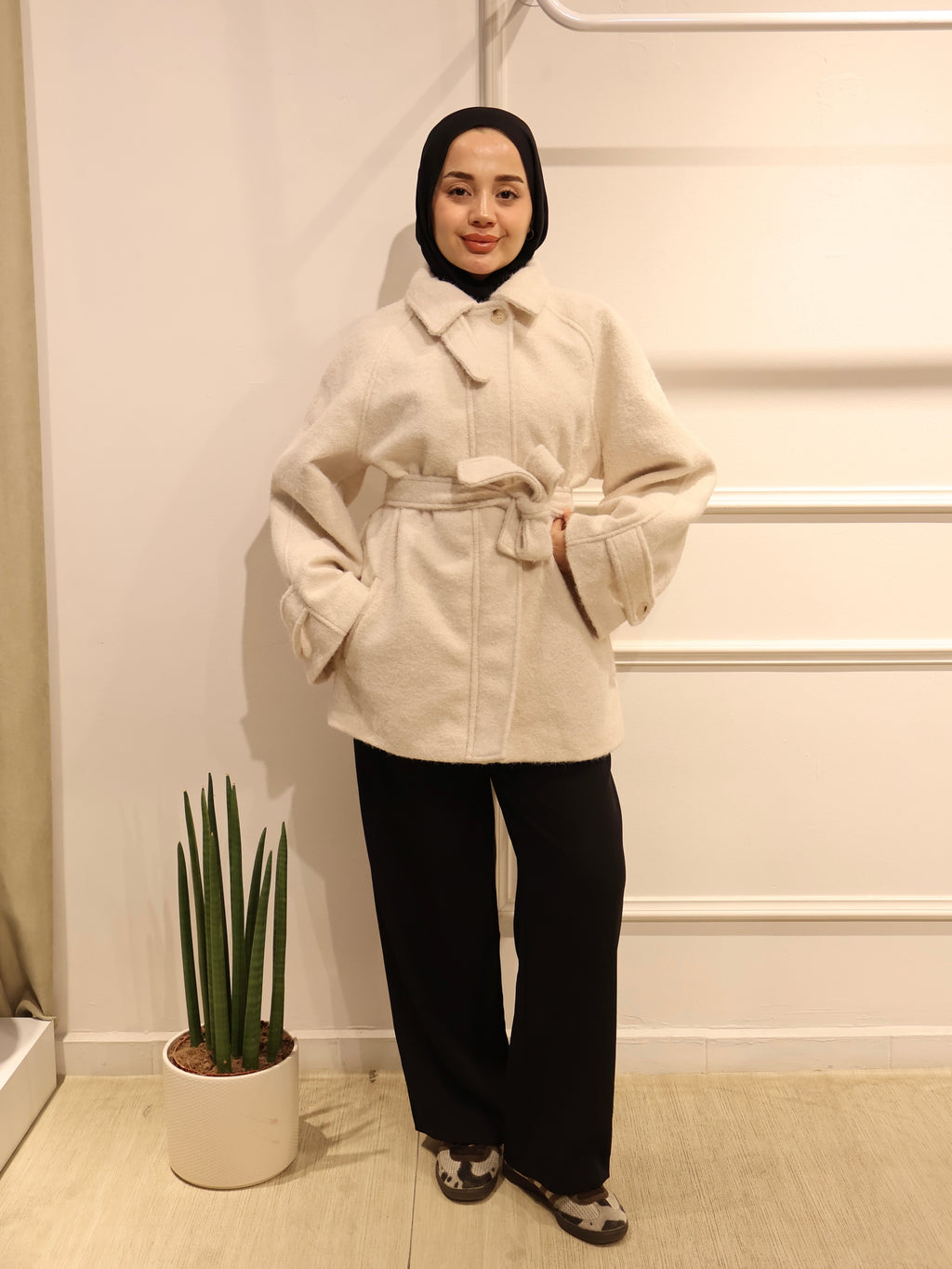 Dik Yaka Kısa Kaban