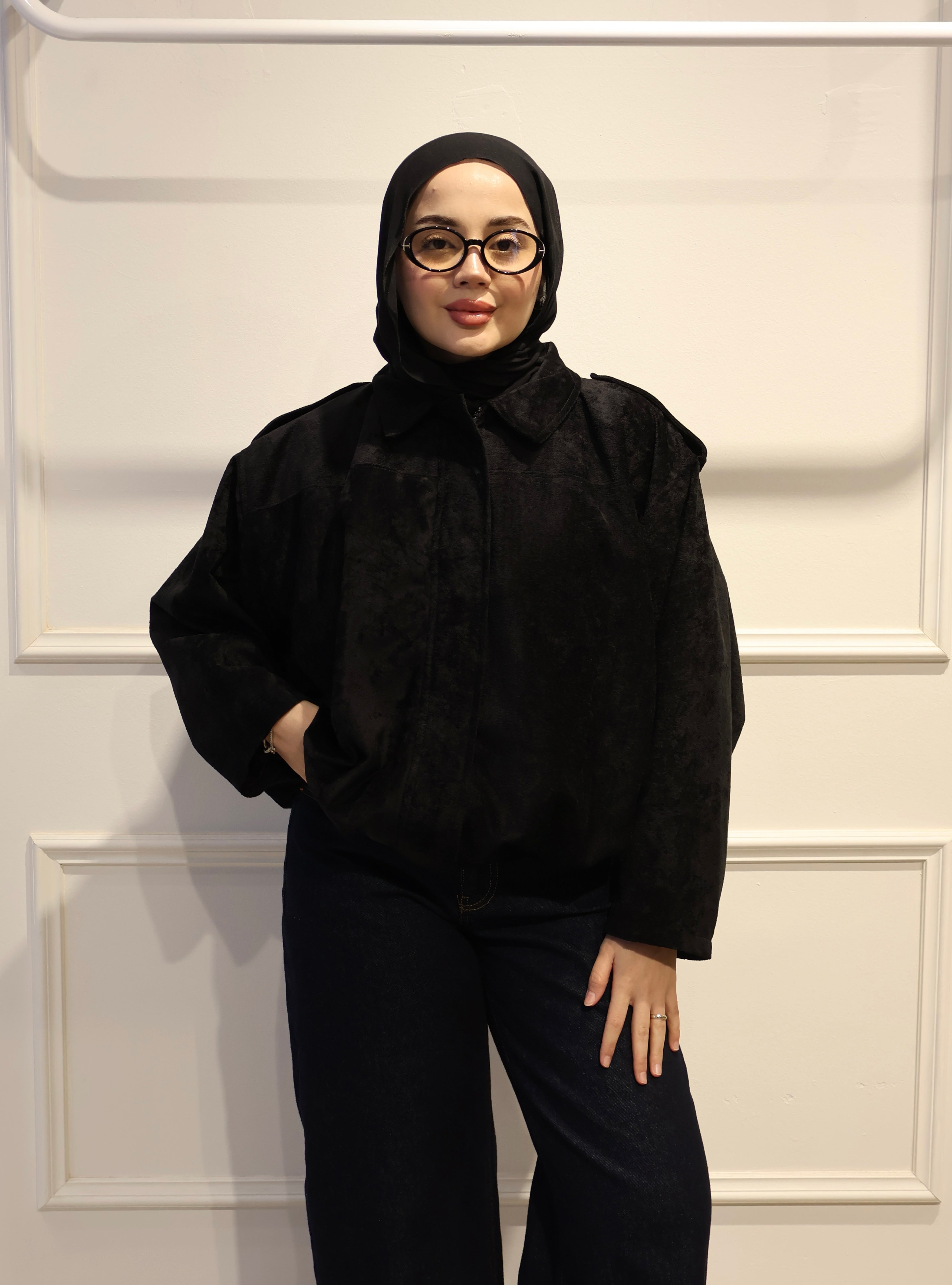 Kadife Süet Bomber Ceket