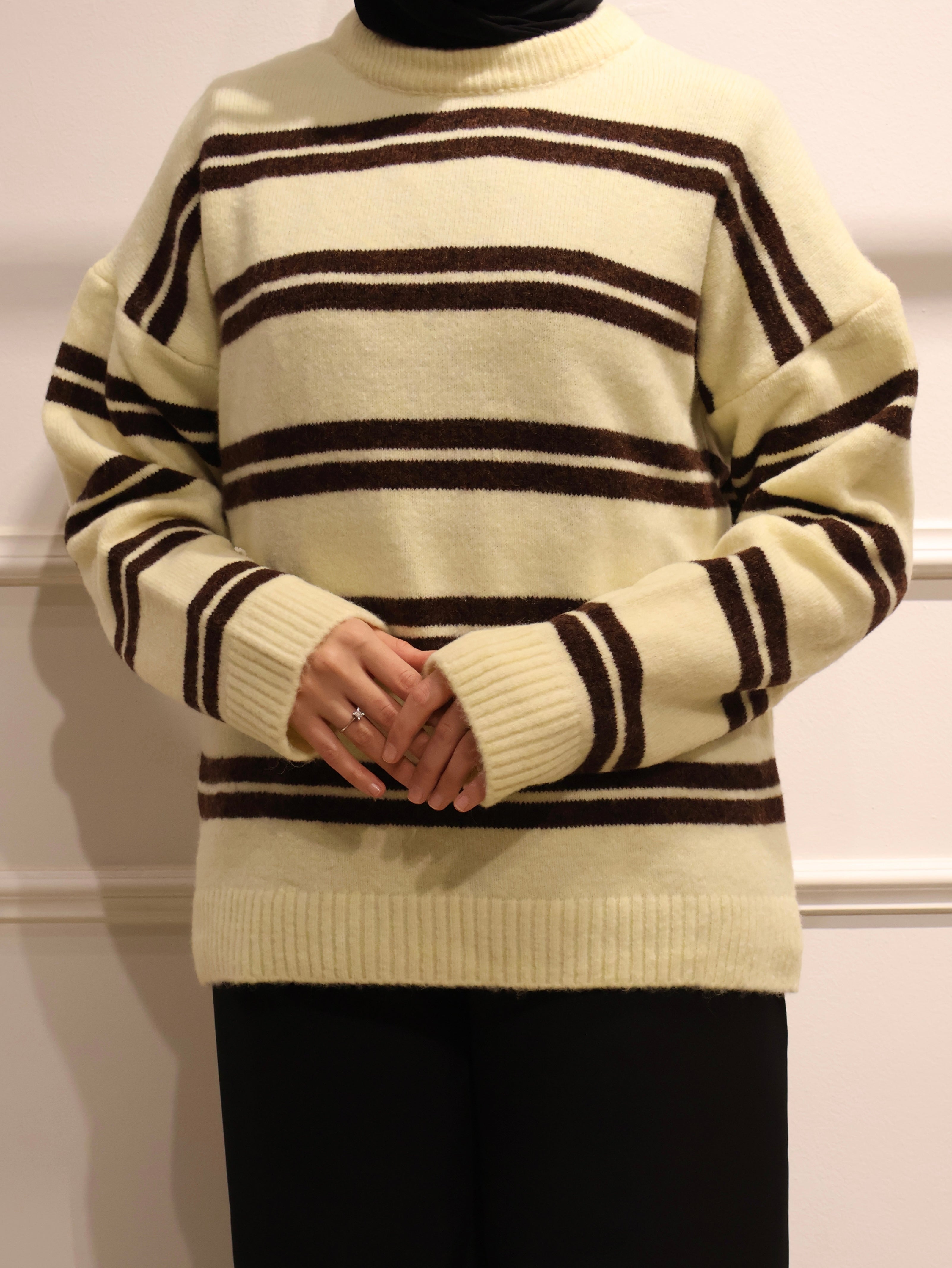 Çizgili Triko Kazak