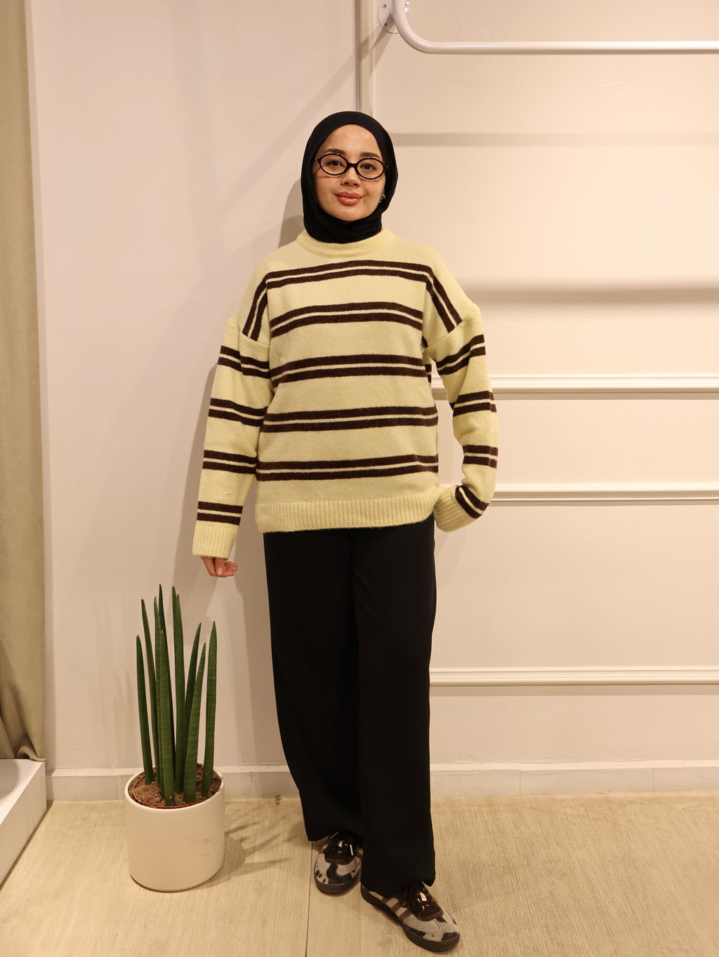 Çizgili Triko Kazak