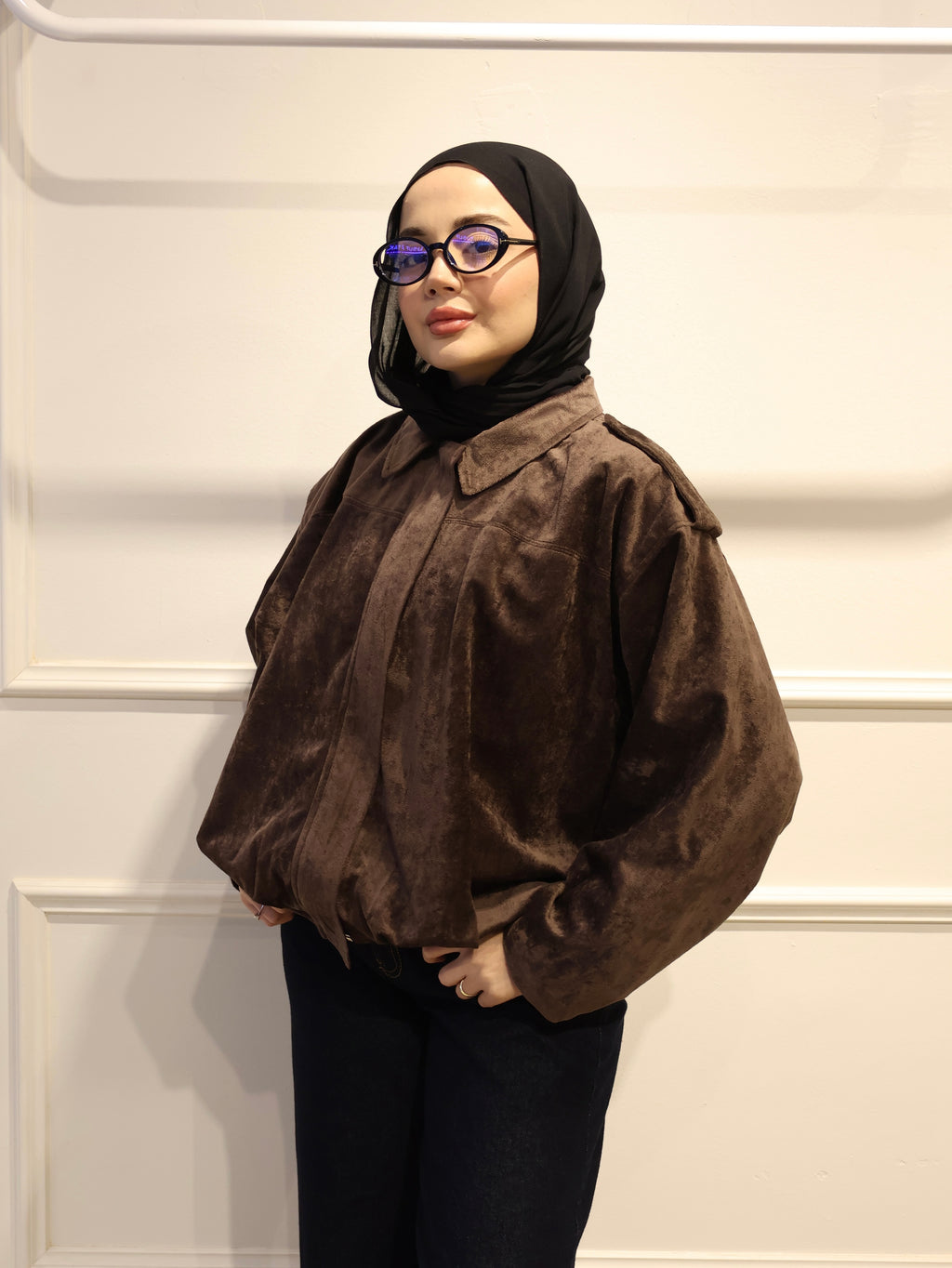 Kadife Süet Bomber Ceket